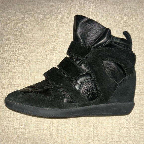 Isabel Marant Bekett Wedge Leather Suede Sneakers - Picture 5 of 8